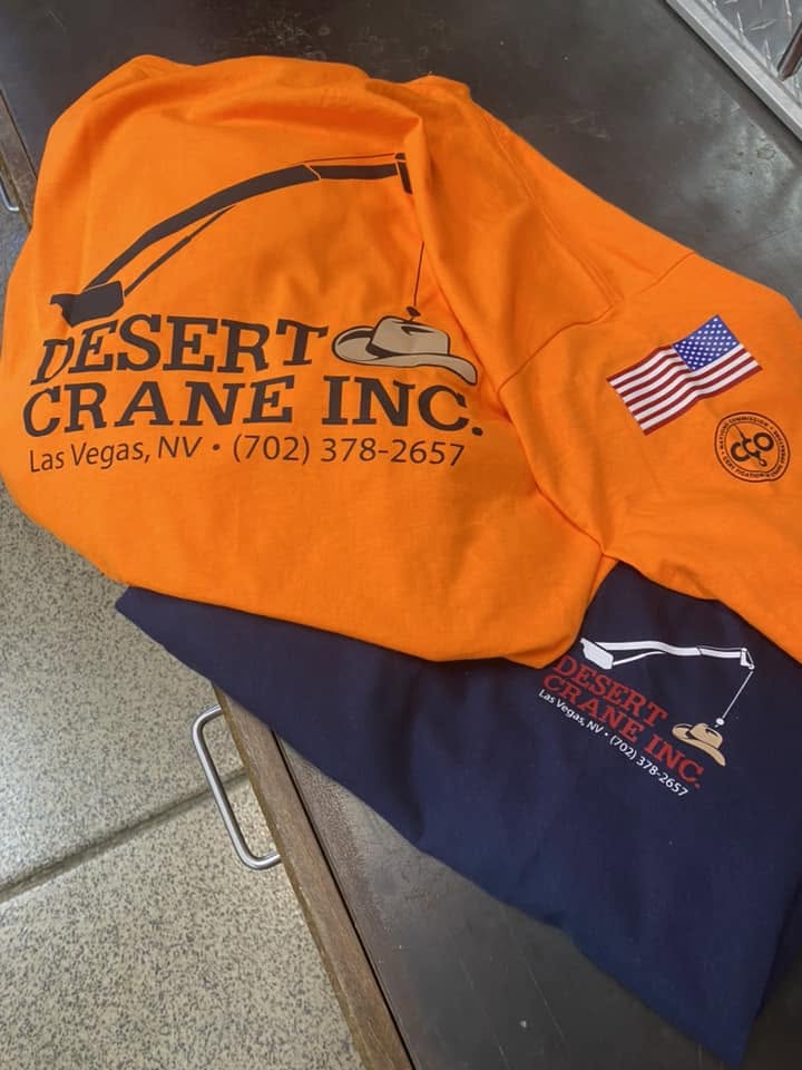 Desert Crane branded t-shirts